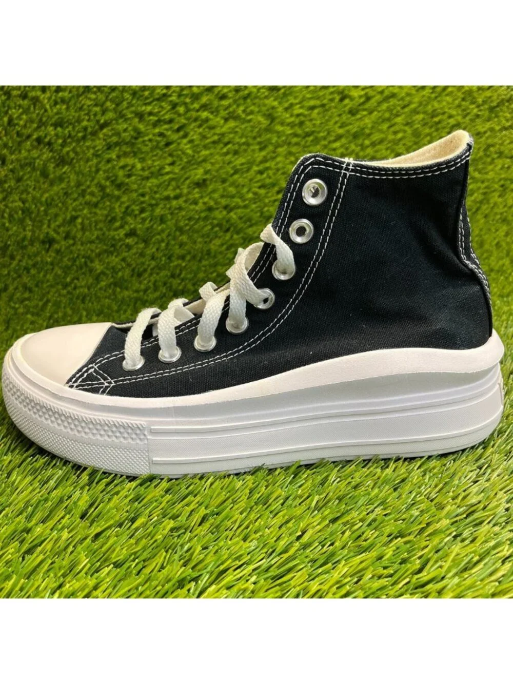 Converse Chuck Taylor All Star Move Womens Size 7 Black Athletic Shoes Sneakers
